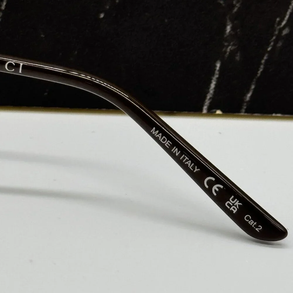 NEW GUCCI SUNGLASSES SILVER BROWN UNISEX EYEWEAR GUCCI GG1881S 004